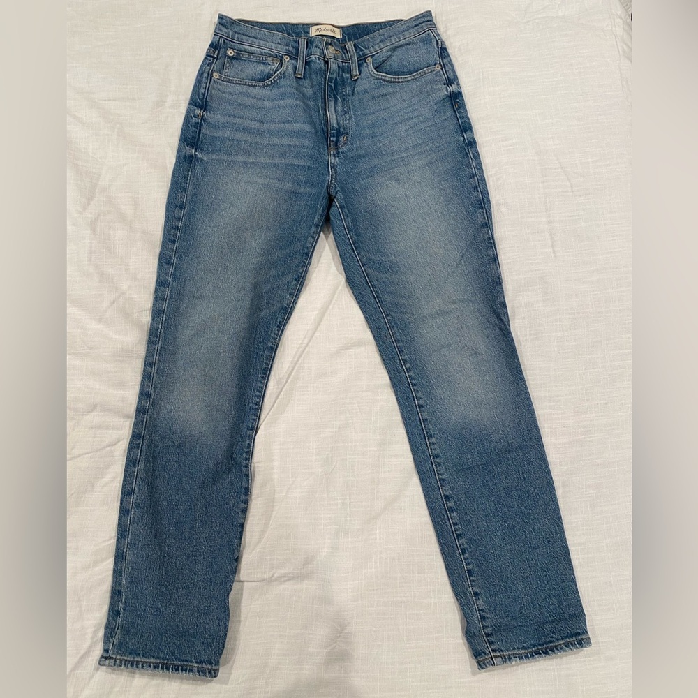 Madewell High Rise Slim Boy Jean in Neal Wash Tencel Denim Edition Size 27